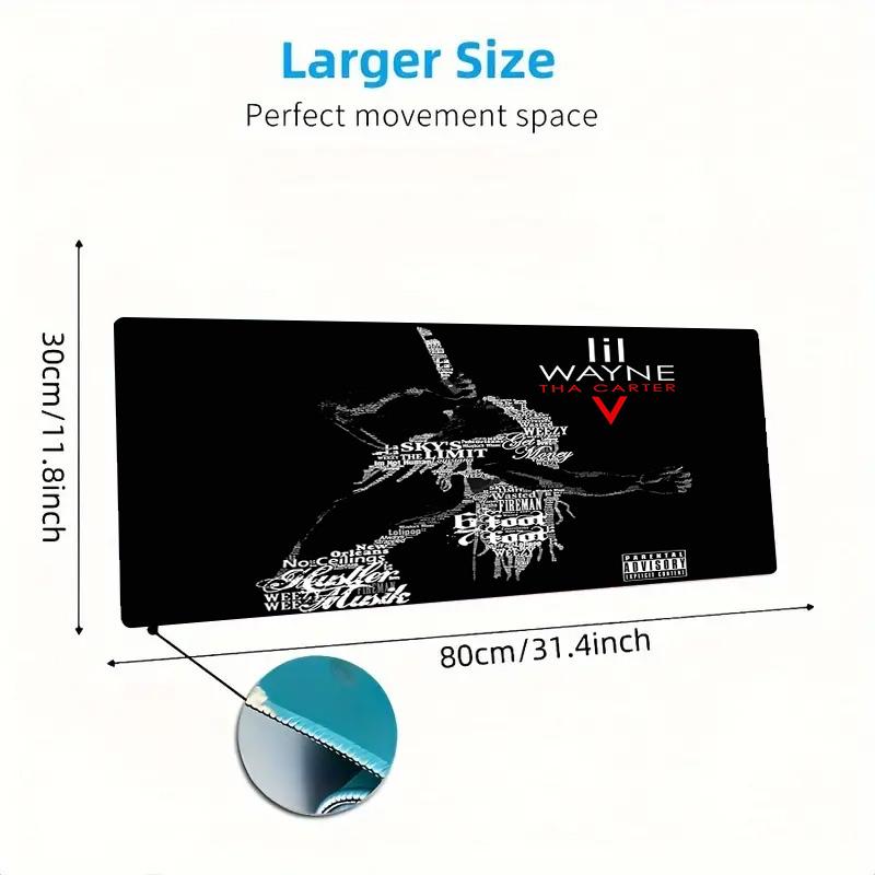 Lil Wayne Color Mouse Pad Large Gaming Table Cushion Non-slip Laptop Tablet Big Mousepad XXL Mat Mini PC Playmat With Lock Edge
