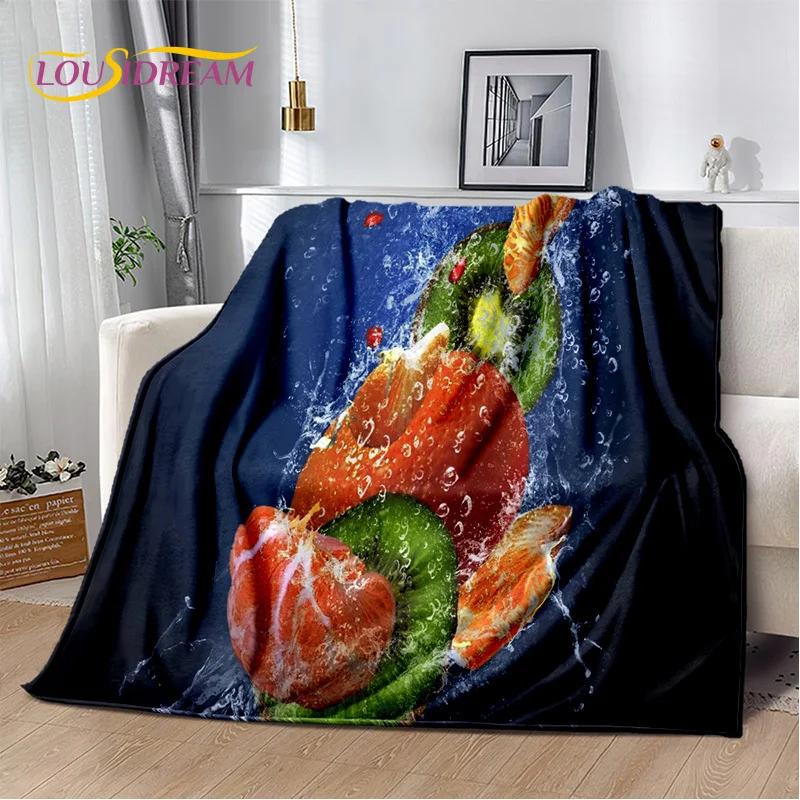 Cartoon Cute Fruit 3D Printing Blanket,Soft Throw Blanket for Home Bedroom Bed Sofa Picnic Travel Office Rest Cover Blanket Kids