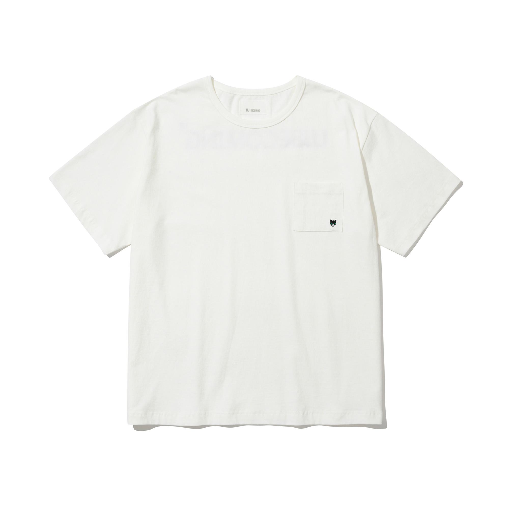Ujb Coming Pocket Embroidered Cotton T-Shirt L