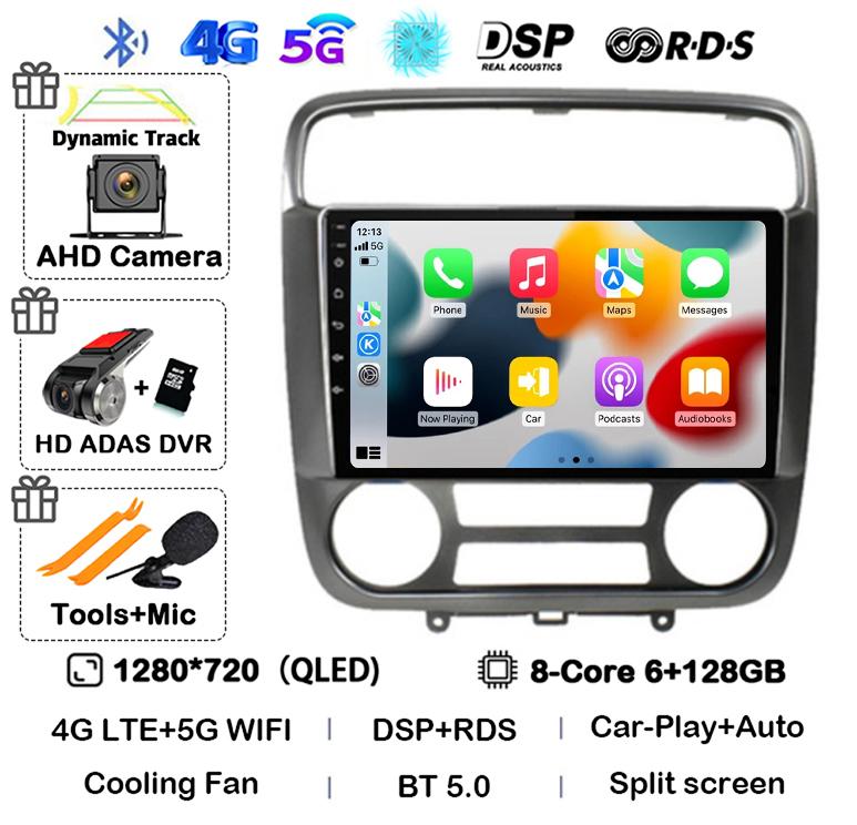 Android 14 Carplay Auto for Honda Stream 2001-2004 MT/AT 2din Car Radio Stereo Multimedia Video Player Audio Navigation GPS WIFI