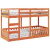 Bunk Bed Wax Brown 75 x 190 cm Solid Pine Wood