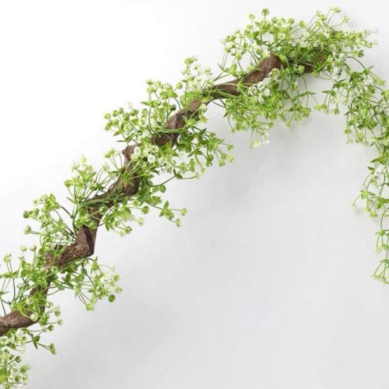 Artificial Baby's Breath Garland Real Touch Faux Gypsophila Vine Fake Hanging Greenery Garland