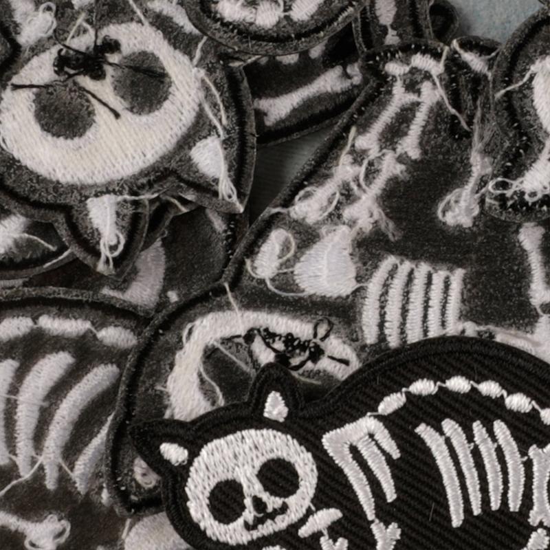 9 Pcs Pumpkin Embroidered Patches Skull Cats Repair Patches Iron On Patches Applique Patches Sewing Patches for Clothes