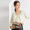 VEZFAA Sac à Bandoulière Mode Femme Style Coréen Sac pour Femme Sac Carré Imprimé Tendance Classique Coréenne Sac Messager Cuir Véritable