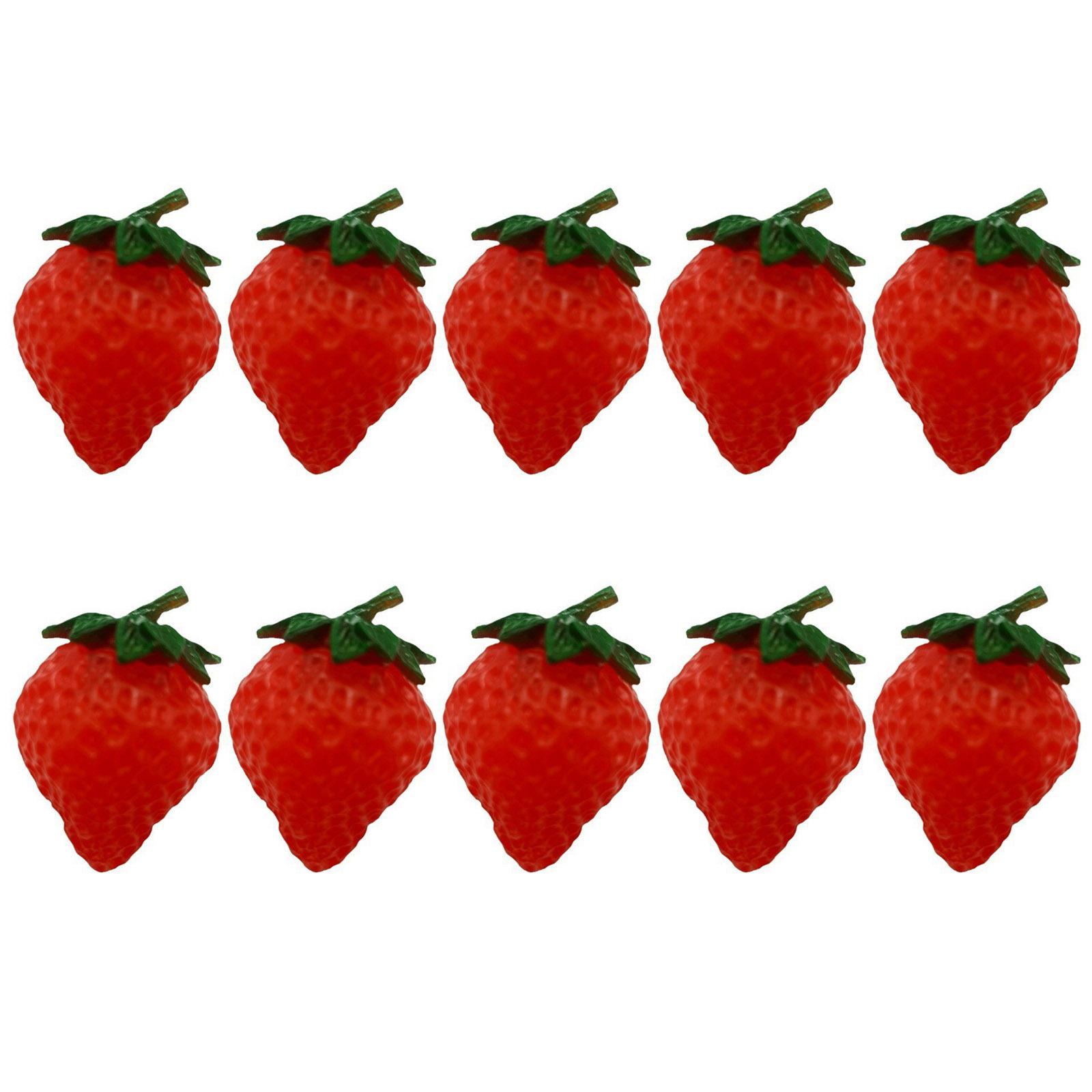 

10 шт. искусственная клубника, реалистичные фрукты, пластиковая клубника, реквизит для фотосъемки, домашний кухонный шкаф, украшения для вечеринок