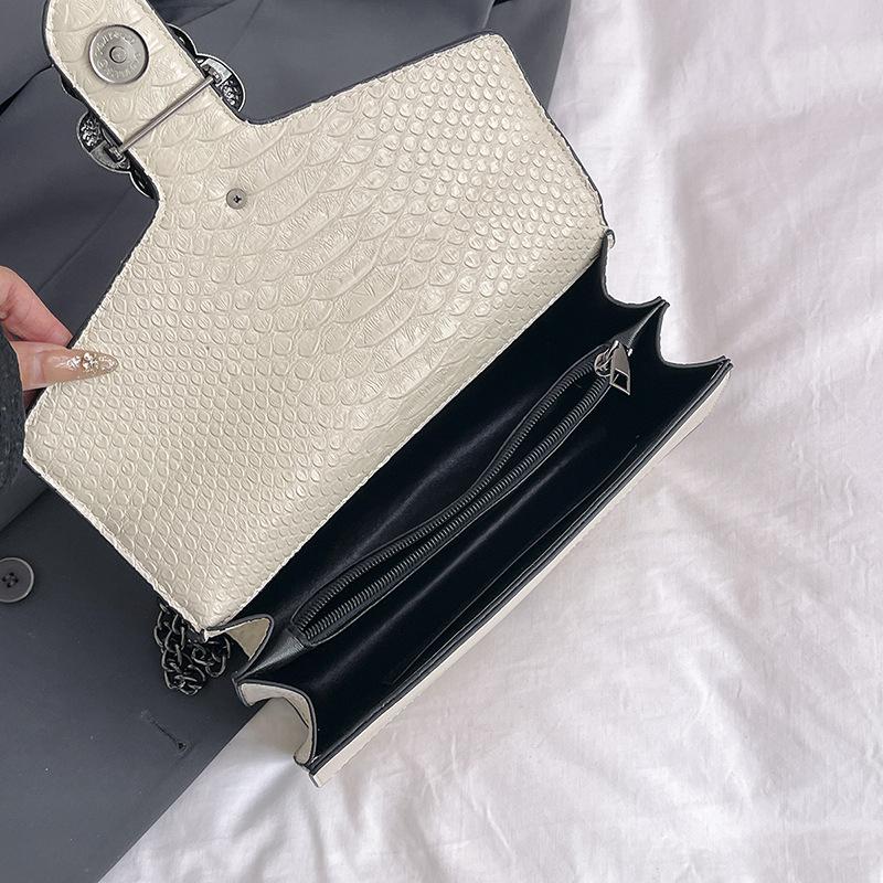 Summer new high-end fashion snake pattern bag shoulder messenger women's bag