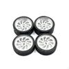 4 Pieces RC Car Wheel and Tire Assembly Multi-Spoke for Hobbyists