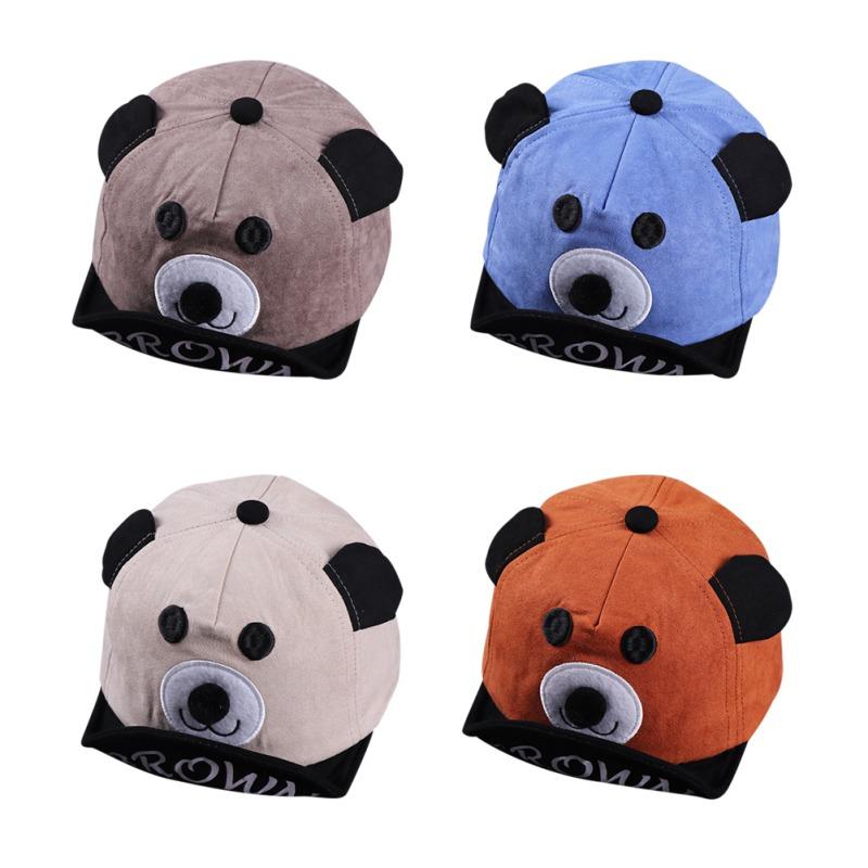 Cute Cartoon Bear Boys Girls Baby Children Children Adjustable Baseball Cap Sun Hat Cap