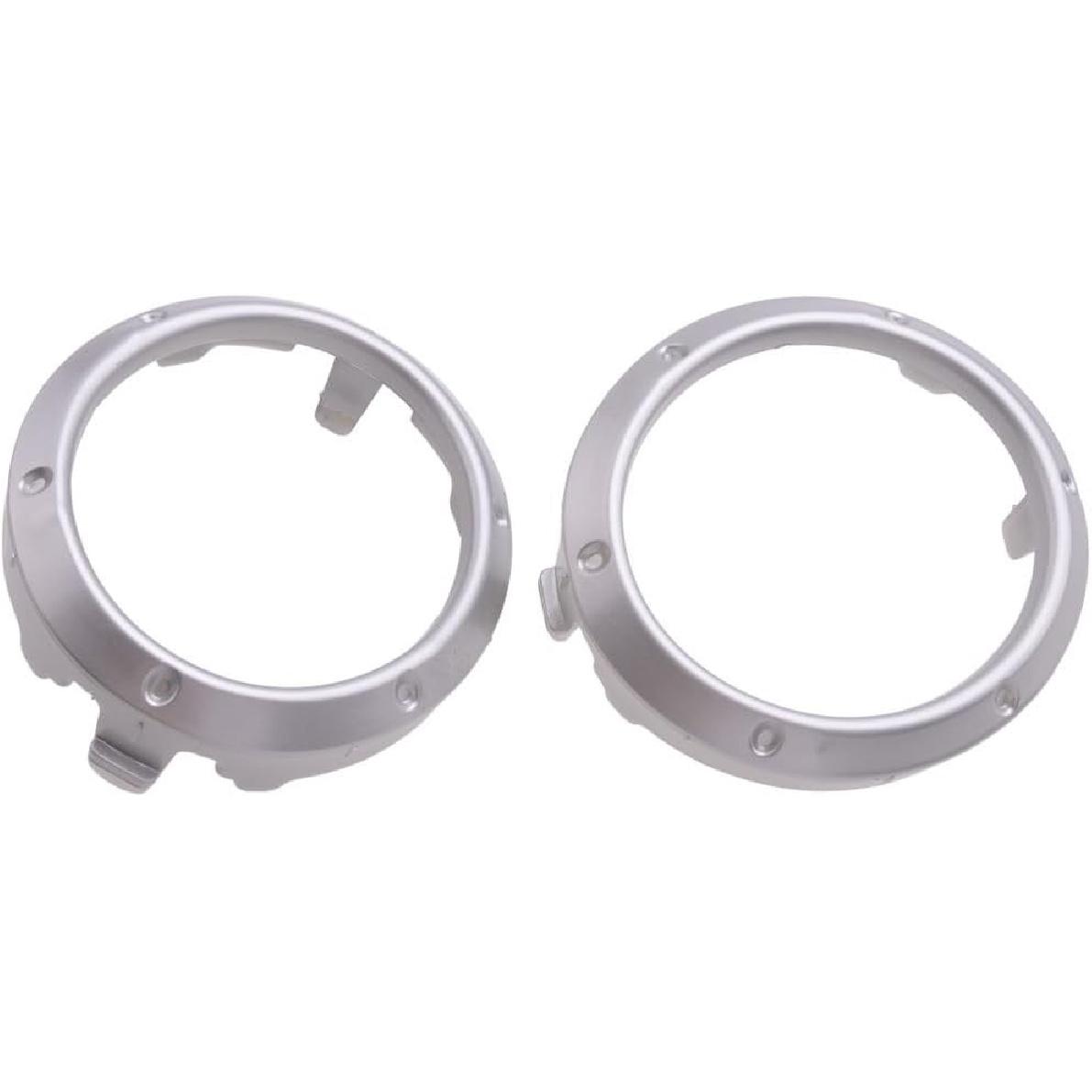 

Auto Repair Parts 2Pcs Silver Front Fog Lamp Cover Frame Bezel Ring Fit for Toyota Highlander 2004 2005 2006 2007 Easy to Replace