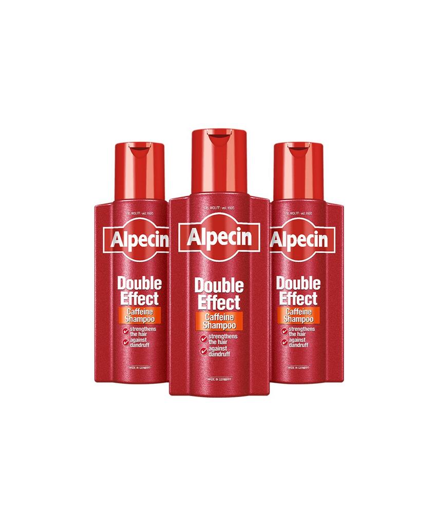 Alpecin Double Effect Caffeine Shampoo (For Oily Hair) 375ml X 3
