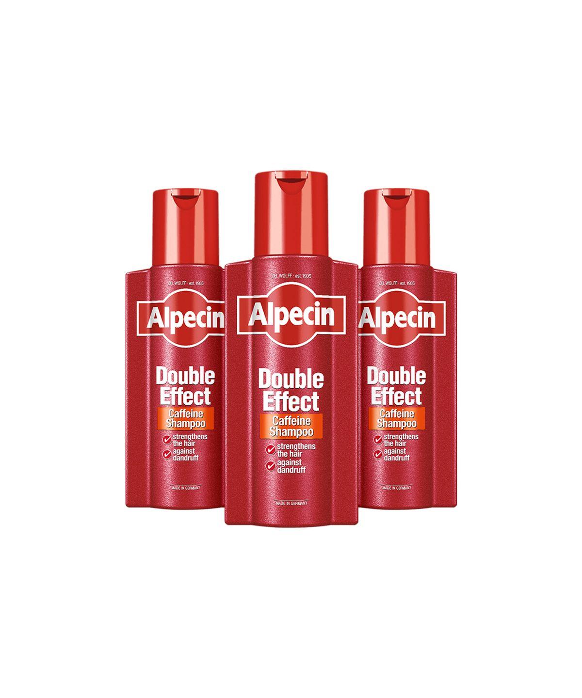 Alpecin Double Effect Caffeine Shampoo (For Oily Hair) 375ml X 3