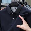 100% Pure Cotton Short Sleeved Men's Polo Shirt Summer Boutique Fashion High-quality Top Solid Color Collar Back Striped T-shirt