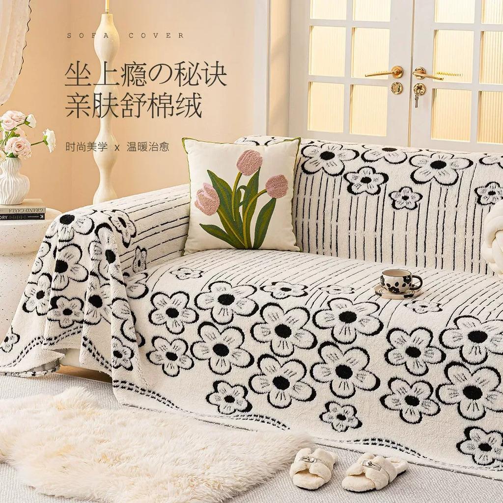 New Anti-cat Scratch Autumn and Winter Thickened Full Blanket Fashion All-match Living Room Sofa Cover Plush Sofa Towel