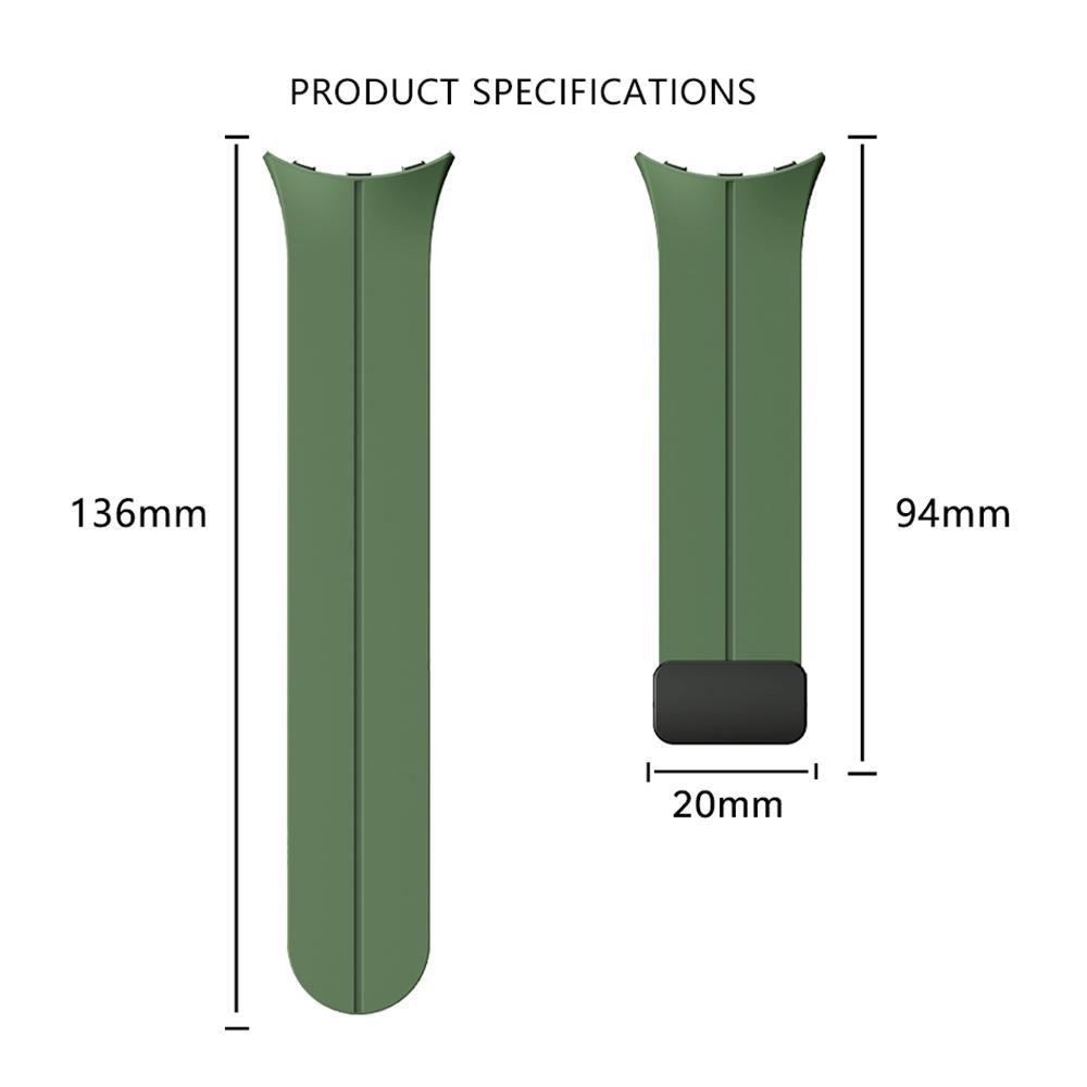 For Google Pixel Watch 3 41mm/Watch 2/Pixel Watch Silicone Band Watch Strap with Magnetic Folding Buckle