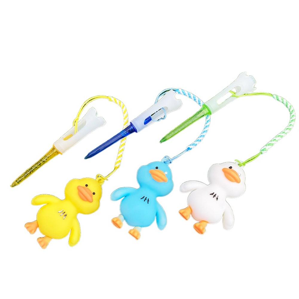 Recyclebare Cartoon Golf Rubberen Tee Plastic Golf Nieuwigheid Vorm Tee Golf Studs Eend Golf Tee Buiten