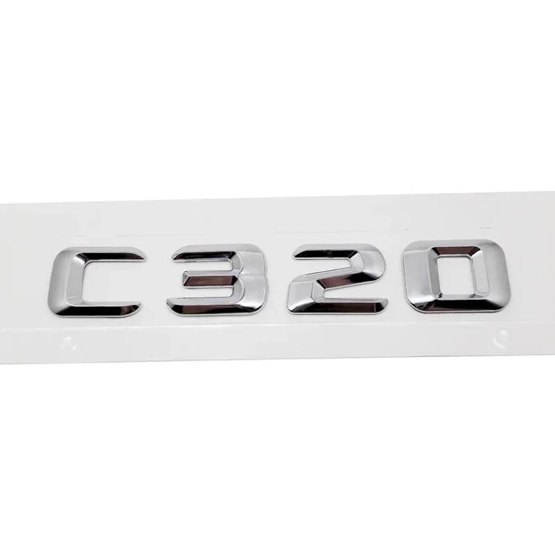 Alloy ABS Car Letter Stickers Rear Trunk Badge for Mercedes Benz C Class C240 C250 C260 C280 C300 C320 C350 C400 C500 Emblem RV1