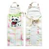 Unisex Child Apron for Cooking and Art Checkered Panda Pattern, Water Resistant, Easy Cleaning For 3 to 8 Years Old