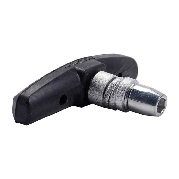 2 Pair Mountain Bike Brake V Brake Pad Cycling Brake Mount Pad Shoe Block Bike Wheel Brake Pad with Bend Pipe & Sleeve