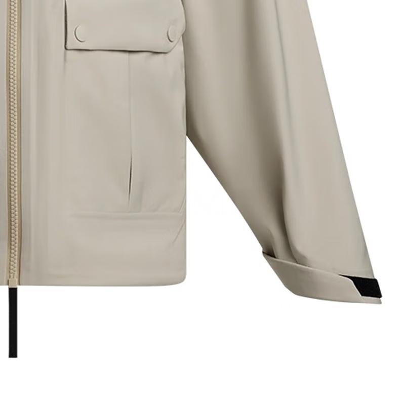 Under Armour Solid Color Sports Fashion Hooded Long Sleeve Jacket Women jackets Khaki 1388061-289