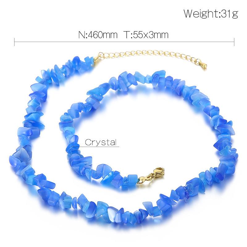 

Irregular Cat s Eye Crushed Stone Crystal Necklace & Bracelet Set