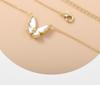 2025 High-End Butterfly Shell Earrings & Necklace Set - Elegant Luxury Clavicle Chain for Women