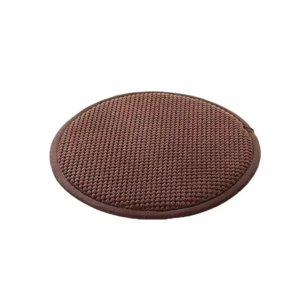 Cozy 25/35cm Seat Pad Solid Color Non-slip Chair Cushion Thick Warm Round Cushion Winter Season