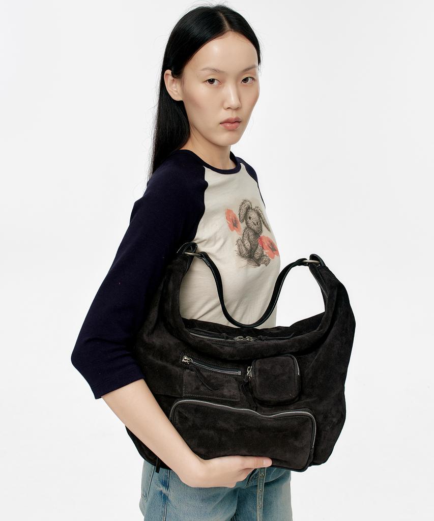 Margesherwood City Hobo Ns_Black Suede
