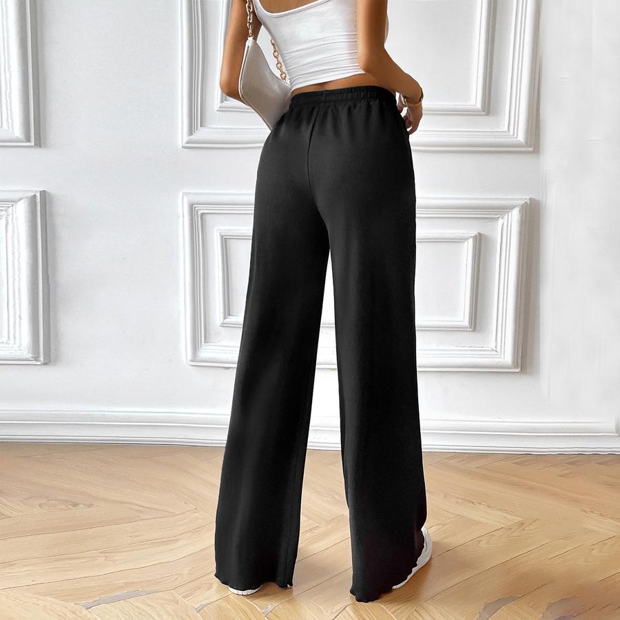 Women's Autumn Winter New Style Loose Casual Solid Wide Leg Pants