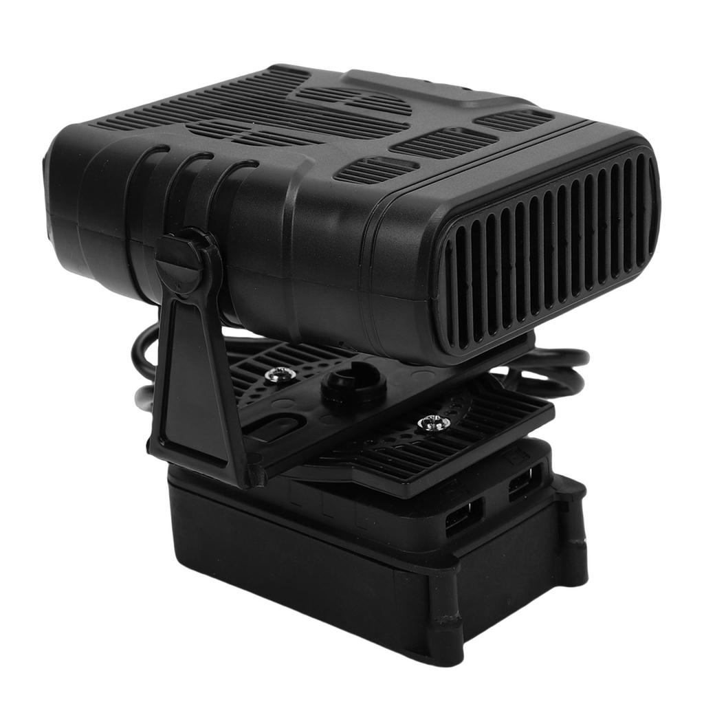 Portable Space Heater, 200W 2-Stage   Battery Operated Electric Warmer with USB Outputs and   Angle for Small Spaces and Indoor Use