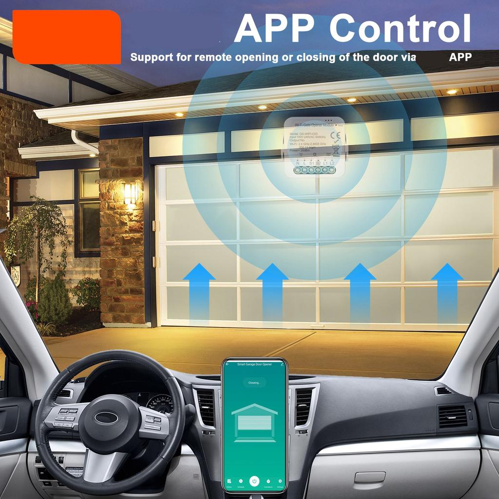 Tuya WiFi Toröffner Intelligenter Garagentoröffner Controller Mobiltelefon Fernbedienung APP-Steuerung Kompatibel mit   Home