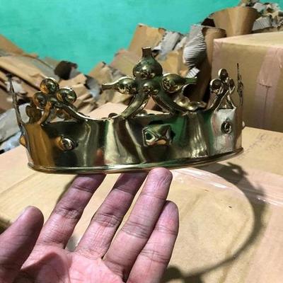 Royal Handicraft Medieval Crown, Armour Crown, King Crown, Queen Crown Best for Gift