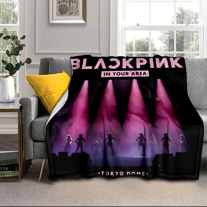 Schwarz und Rosa Mode Decke Flanell Decke für Bett, Sofa, Camping, Wandern, Picknick Zubehör, Geschenk für Familie Fan Geschenke