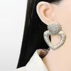2025 Heart Shape Geometric Rectangle Stud Earrings for Women