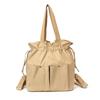 Women's Pleated Multi-Function Backpack Lightweight Large Capacity Tote Shoulder Bag