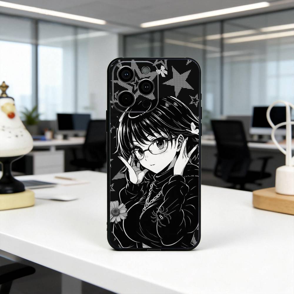 S-Shizuku H-Hunter Murasaki Hunter Phone Case For iPhone 17,16,15,14,13,12,11 Plus,Pro Max,XS,Soft Silicone Black Cover