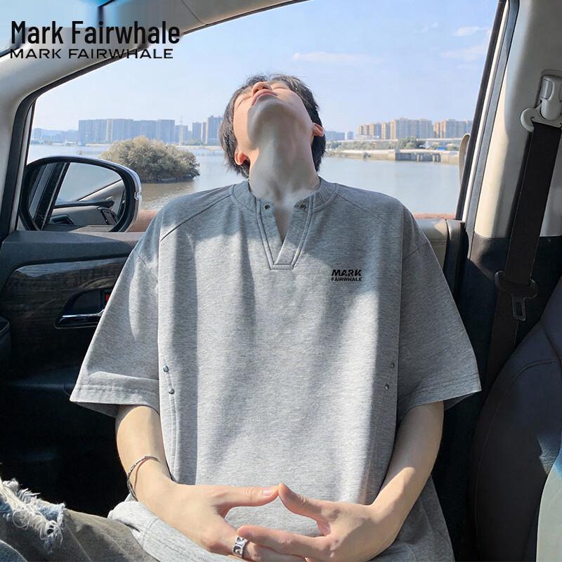 Mark Fairwhale Men s V-Neck Cooling Short-Sleeve T-Shirt 2XL серый ясень