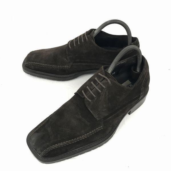 

Manfield Suede Leather Swirl Moccasin Dress Shoes Men 40 25.0 Dark Brown