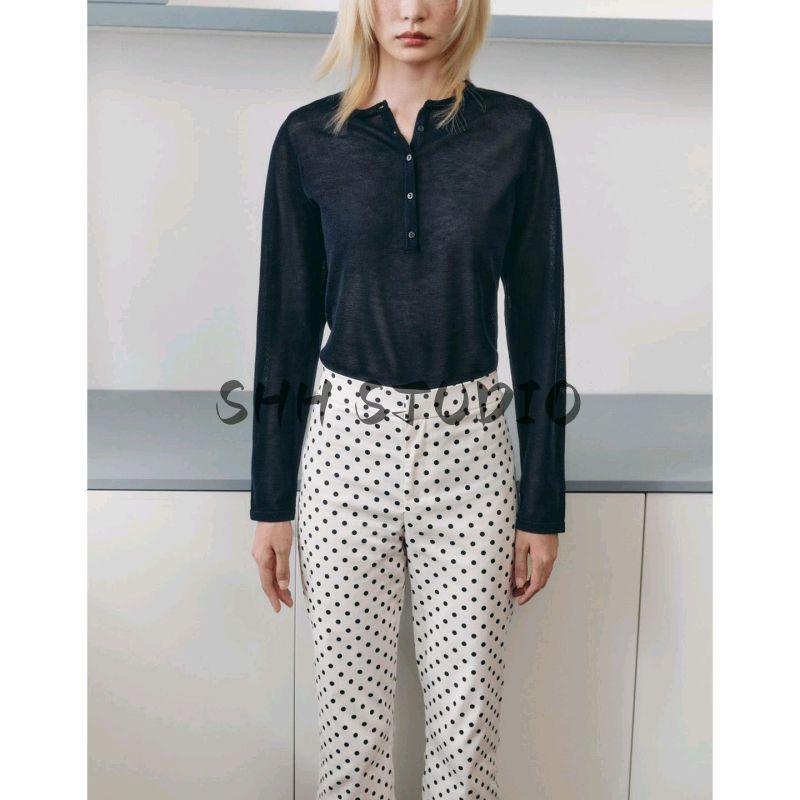 Autumn New Women's Clothing French Laziness Wind Flat Needle Minimalist Long Sleeve Crew Neck Casual Knitwear 2893136