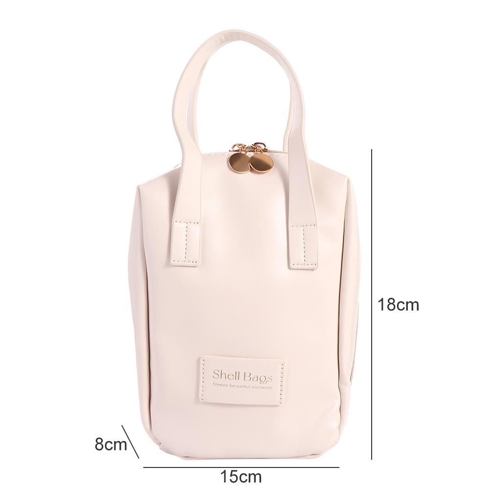 Zipper Makeup Pouch Bag Letter Travel Wash Bag Portable PU Leather Cosmetic Bag  Shopping