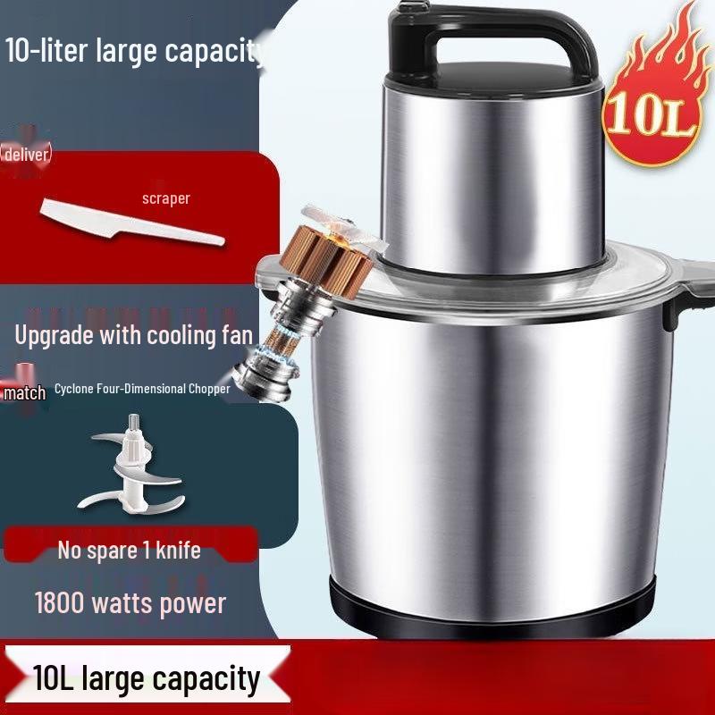 LISM 10L High-Power Household Electric Meat Grinder & Vegetable Chopper