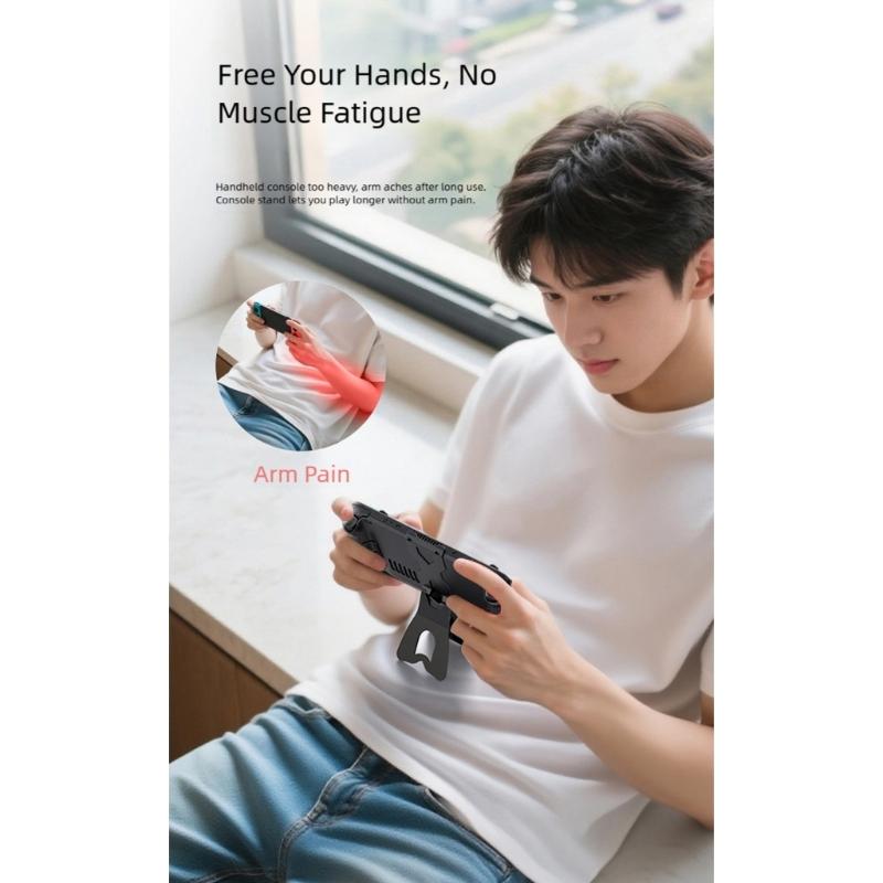 Strong Gaming Holder Featuring Stable Not Slip Base Easy Assembly Ensuring Secure Play During Meeting for Steamdeck