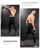 Men's Quick-Dry Stretch Running Tights, Fake Two-Piece, Black/Grey