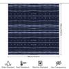 Modern Blue Striped Shower Curtain Bath Decor For Bathroom Washable Fabric Water-Resistant Shoji Curtain Set (Navy)
