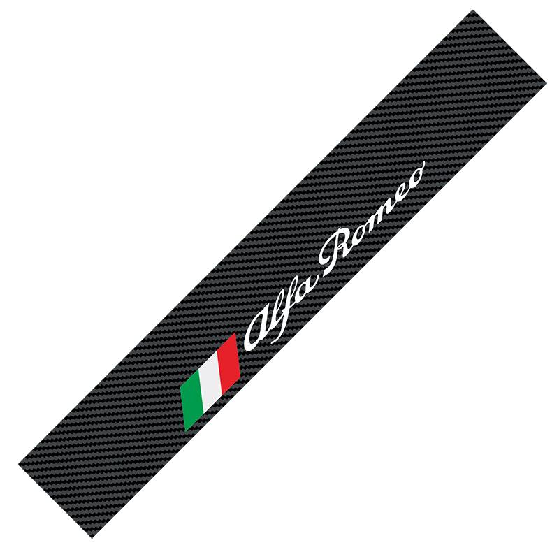 ZOPJT1 Carbon Fibre Color Car Windshield Sticker Decal for Alfa Romeo Logo Stelvio Brera Giulia 166 156 159 147 155 Mito GT Giulietta