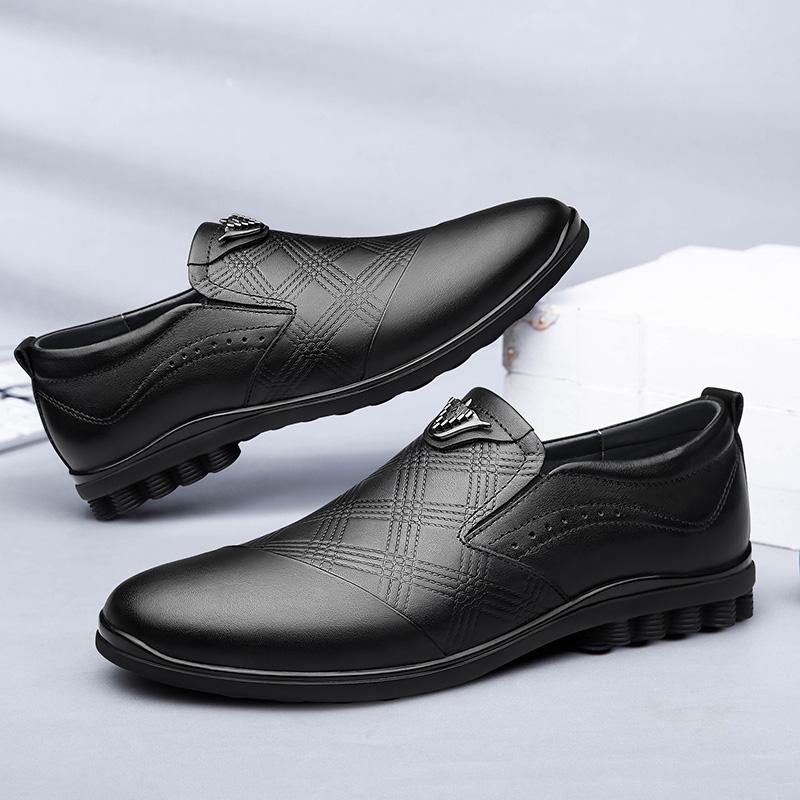 New Mens Shoes Casual Slip On Formal Luxury Brands Shoes Men Loafers Moccasins Genuine Leather Driving Shoes Evening Dress