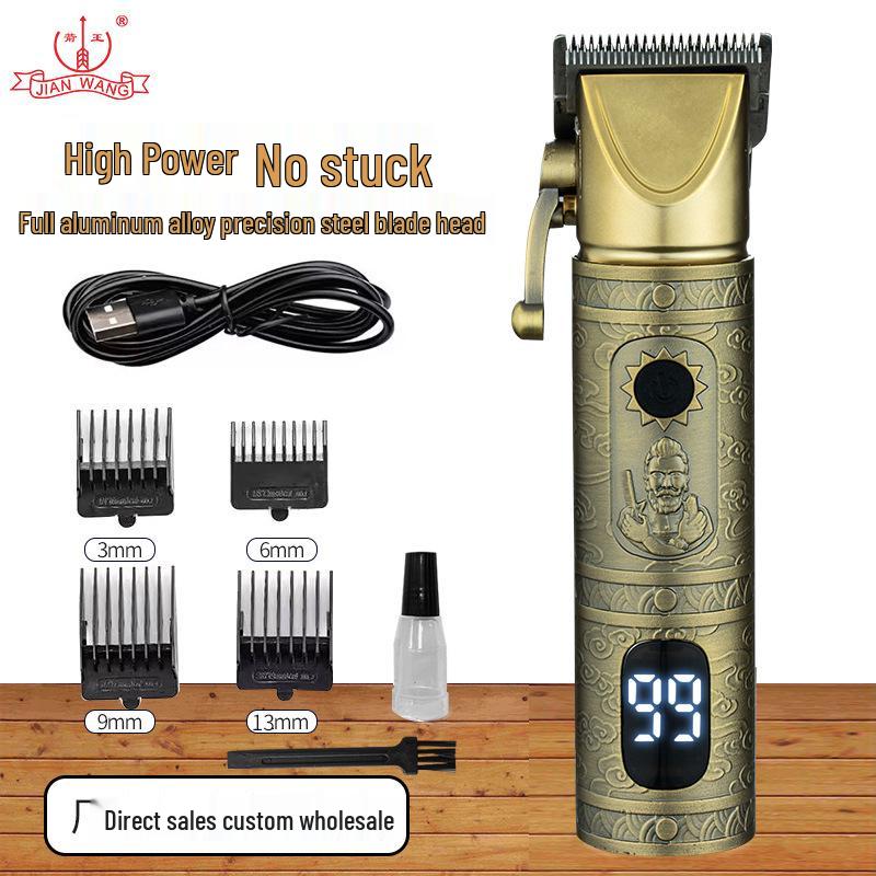 Arrow King Retro All-Metal Electric Hair Clipper for Salons and Barbers