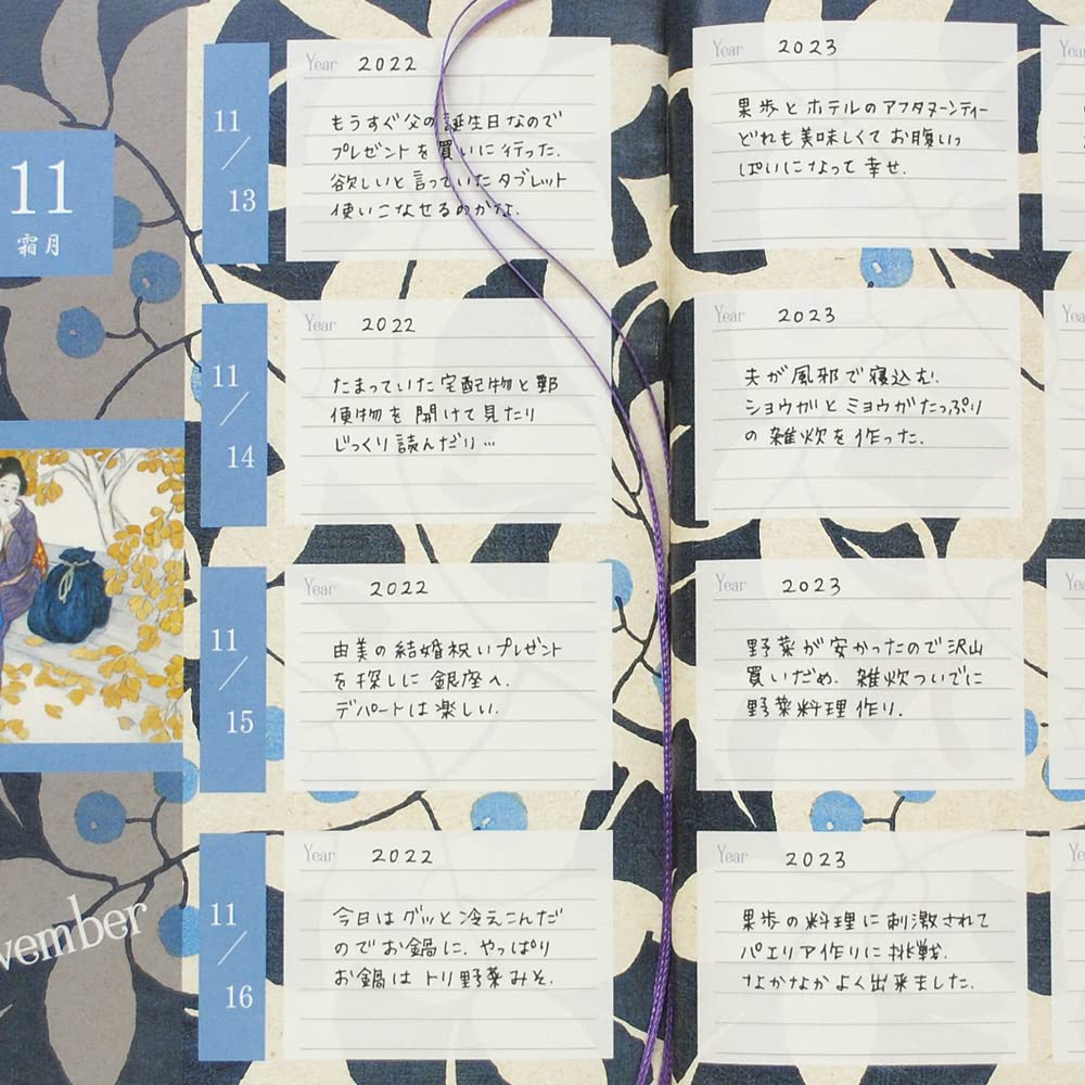 Dear Cars 3-Year Diary by Yumeji Takehisa, No Name Engraving [Continuous Diary] 5901-G04-010