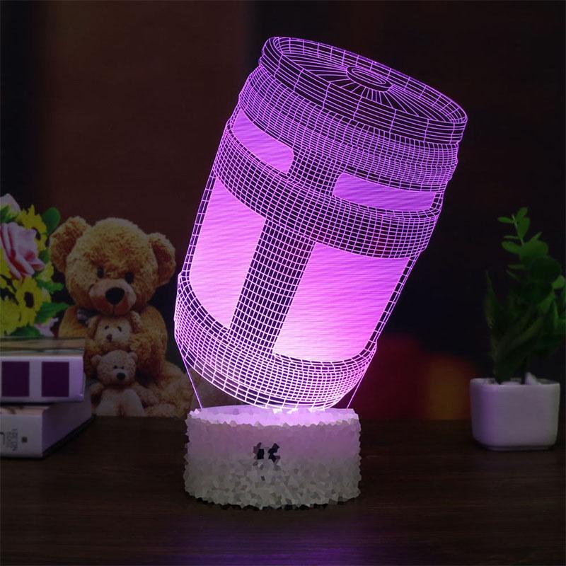 3d Led Lamp Night Light 7 Color Usb Touch Table Desk Lamp Art Kid Gift