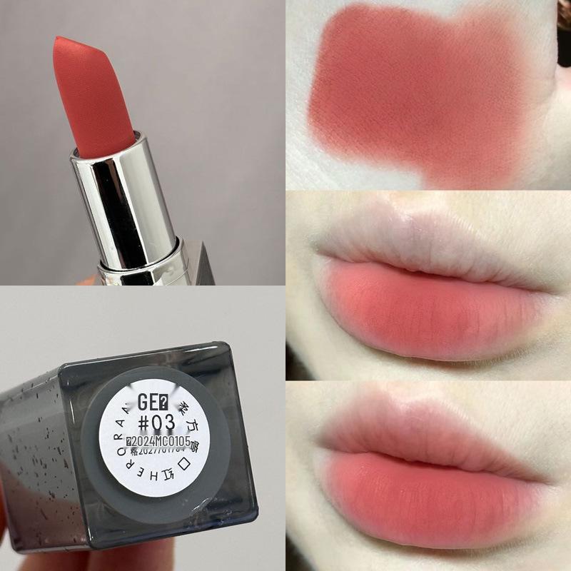 Jiao Rou Matte Lipstick: Long-Lasting, Velvet Soft for Whitening and Bare Lips - Perfect for Autumn/Winter.