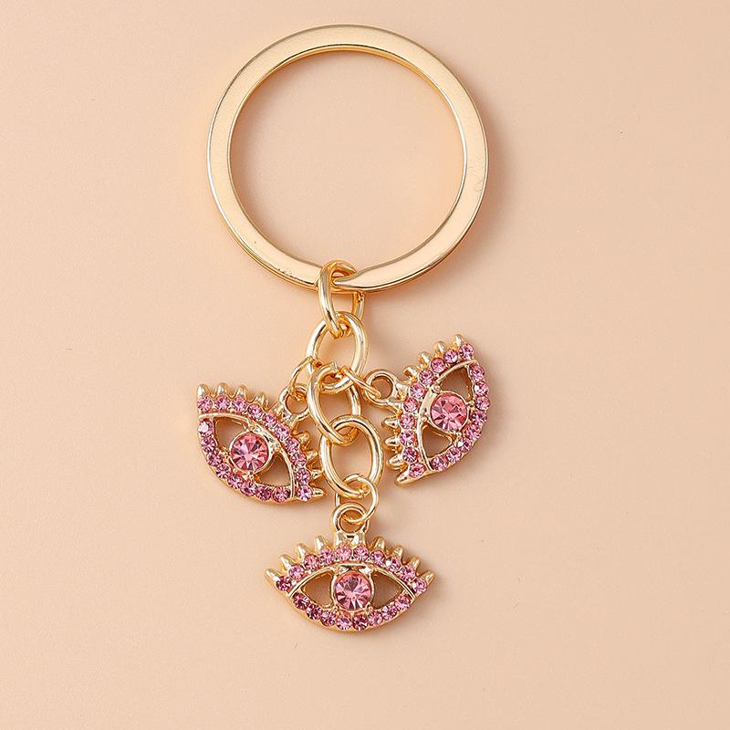 Retro Lucky Evil Eyes Keychain Metal Key Ring Pendant for Car Key Holder Women Girls Handbag Decor DIY Jewelry Gift